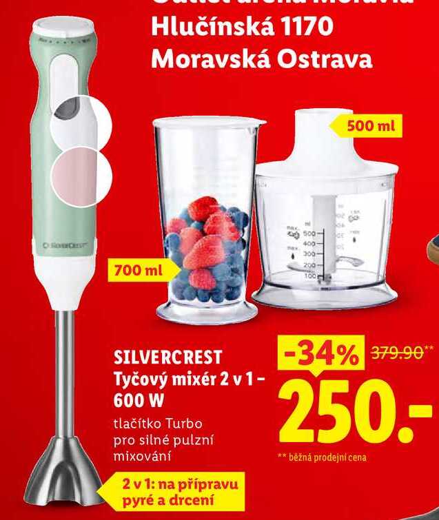 SILVERCREST Tyčový mixér 2 v1- 600 W