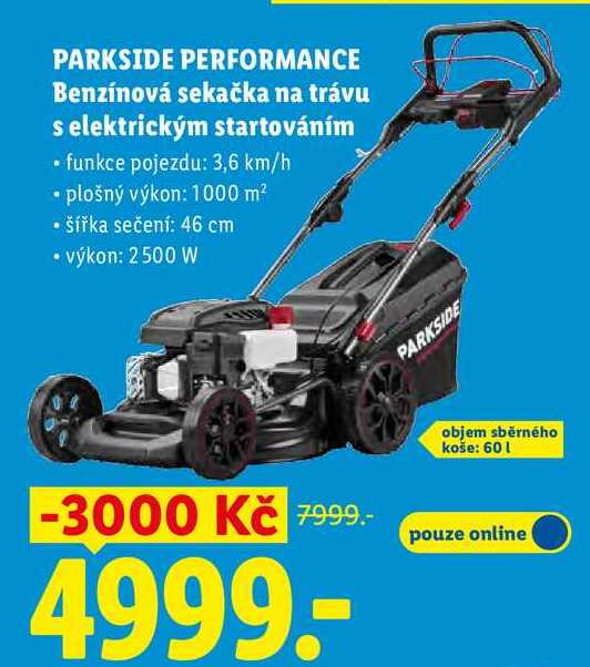 PARKSIDE PERFORMANCE Benzínová sekačka na trávu s elektrickým startováním