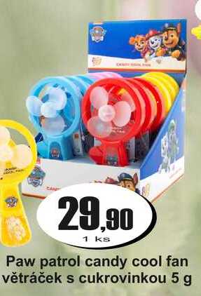 Paw patrol candy cool fan větráček s cukrovinkou 5g