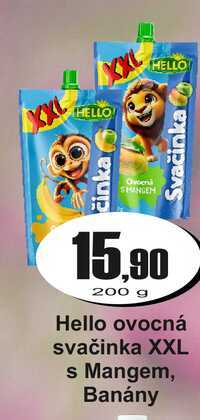 Hello ovocná svačinka XXL s Mangem, Banány 200 g Adam Velkoobchod