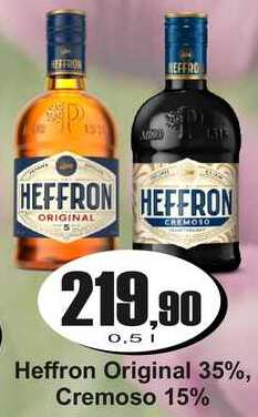 Heffron Original 35%, Cremoso 15% 0,5 L