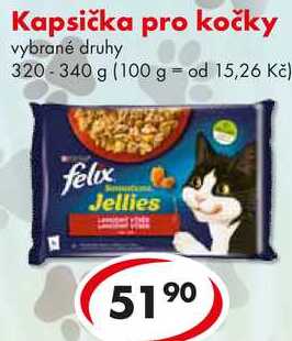 Kapsička pro kočky, 320-340 g