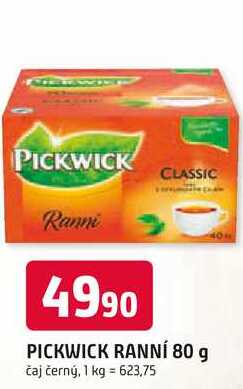 PICKWICK RANNÍ 80 g čaj černý