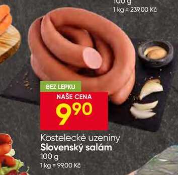 Kostelecké uzeniny Slovenský salám 100 g