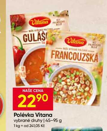 Vitana polévka vybrané druhy 45-95 g