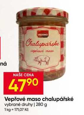 Vepřové maso chalupářské vybrané druhy 280 g