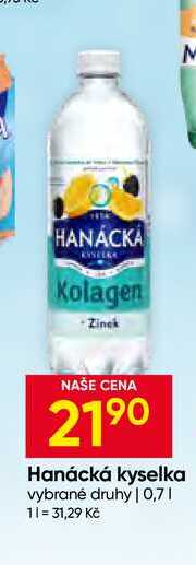 Hanácká kyselka vybrané druhy 0,7l