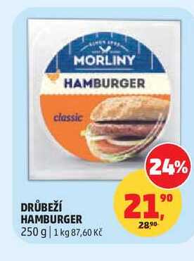 DRŮBEŽÍ HAMBURGER 250 g