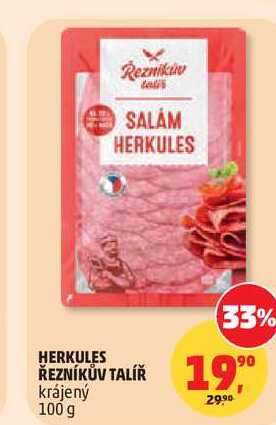 HERKULES ŘEZNÍKŮV TALÍŘ krájený 100 g 