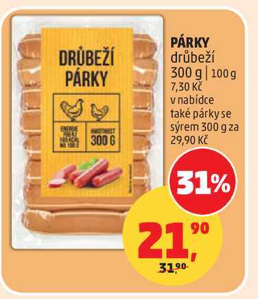 PÁRKY drůbeží 300 g