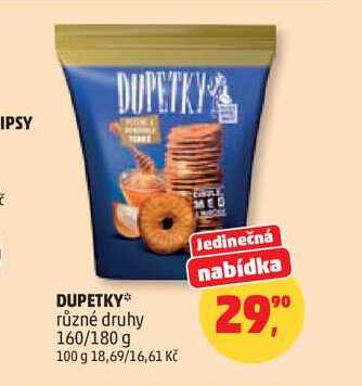 DUPETKY různé druhy 160/180 g