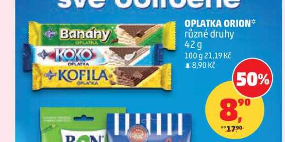 OPLATKA ORION různé druhy 42g