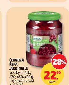 ČERVENÁ ŘEPA kostky, plátky 670; 450/430 g