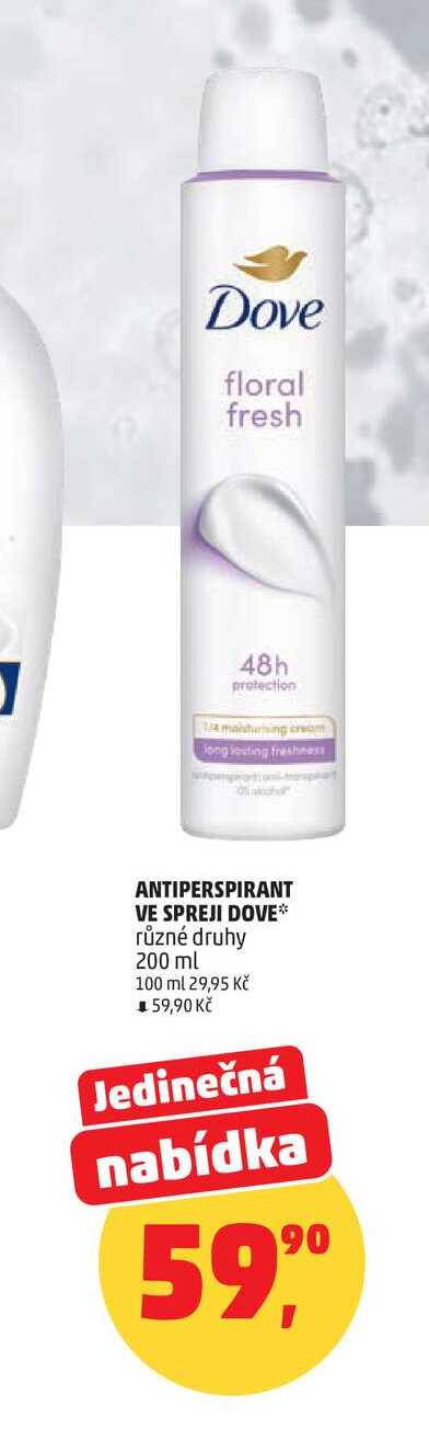 Dove antiperspirant deodorant sprej 200ml, vybrané druhy