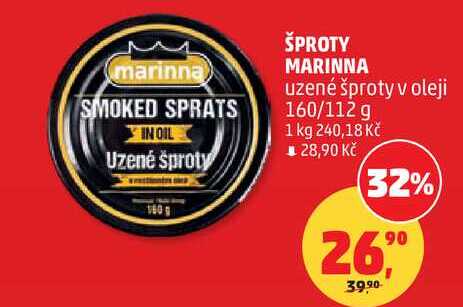MARINNA uzené šproty v oleji 160/112 g
