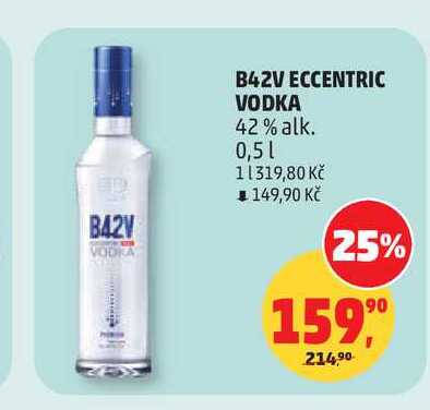 B42V ECCENTRIC VODKA 42% alk. 0,5l v akci