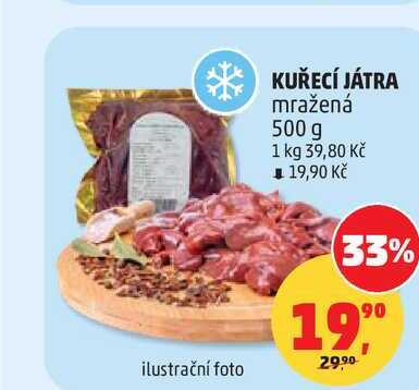 KUŘECÍ JÁTRA mražená 500 g