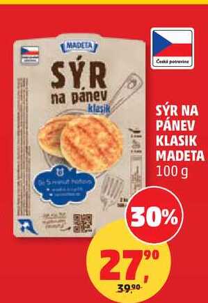 MADETA SÝR NA PÁNEV KLASIK 100 g 