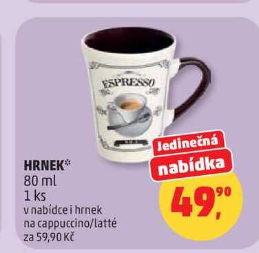 ESPRESSO HRNEK 80 ml 1 ks