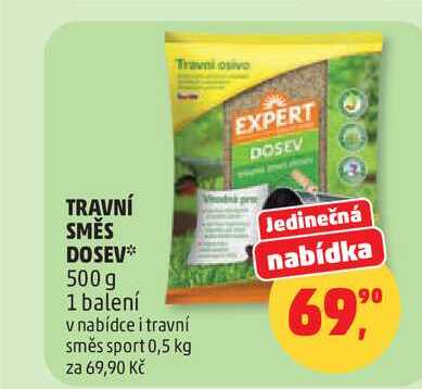 TRAVNÍ SMĚS DOSEV 500 g 