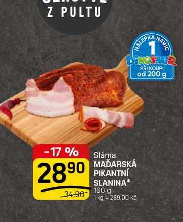 MAĎARSKÁ PIKANTNÍ SLANINA 100 g 