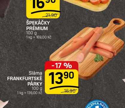 FRANKFURTSKÉ PÁRKY 100 g