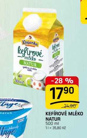 KEFÍROVÉ MLÉKO NATUR 500 ml