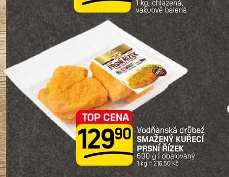 SMAŽENÝ KUŘECÍ PRSNÍ ŘÍZEK 600 g