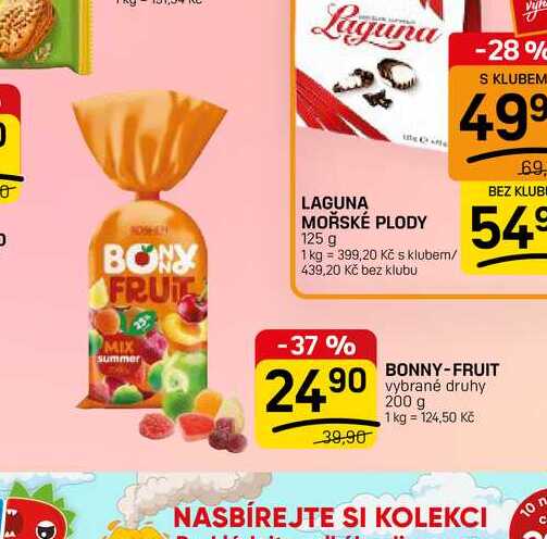 BONNY-FRUIT vybrané druhy 200 g