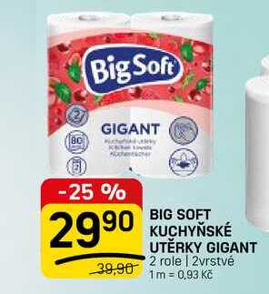 BIG SOFT KUCHYŇSKÉ UTĚRKY GIGANT 2 role | 2vrstvé