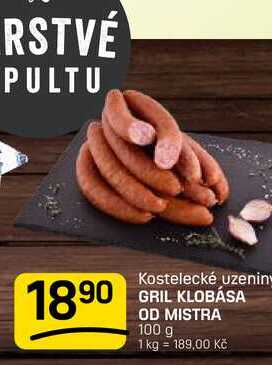 GRIL KLOBÁSA OD MISTRA 100 g 