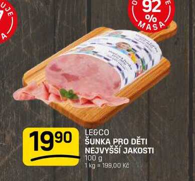 ŠUNKA PRO DĚTI NEJVYŠŠÍ JAKOSTI 100 g