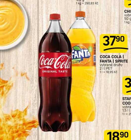 COCA COLA | FANTA | SPRITE vybrané druhy 2l