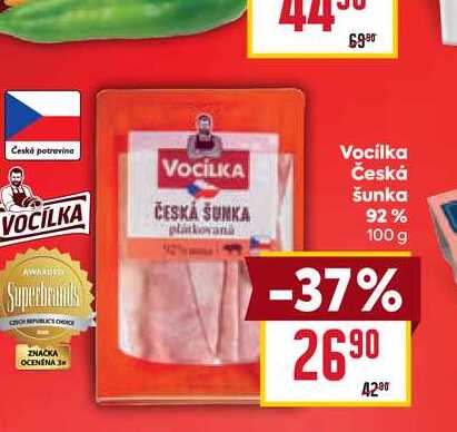 Vocilka šunka 92% 100 g