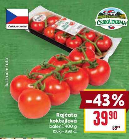 Rajčata koktejlová balení, 400 g