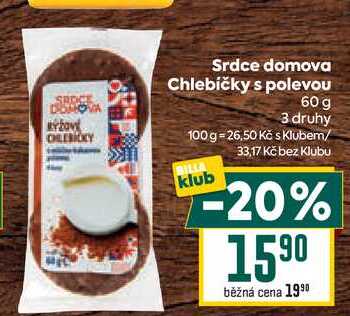 Srdce domova Chlebíčky s polevou 60 g