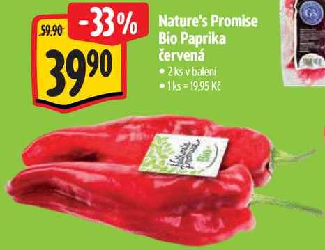Nature's Promise Bio Paprika červená, 2 ks