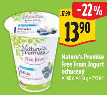 Nature's Promise Free From Jogurt ochucený, 180 g