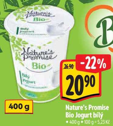 Nature's Promise Bio Jogurt bílý, 400 g