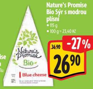 Nature's Promise Bio Sýr s modrou plísní, 115 g