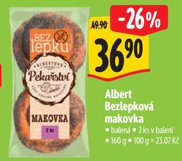 Albert Bezlepková makovka, 160 g