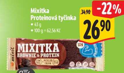 Mixitka Proteinová tyčinka, 43 g