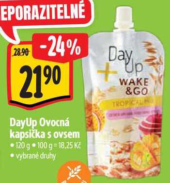 DayUp Ovocná kapsička s ovsem, 120 g