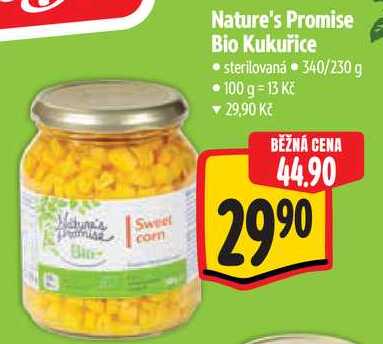 Nature's Promise Bio Kukuřice, 340/230 g