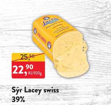 Sýr Lacey swiss 39% 100g