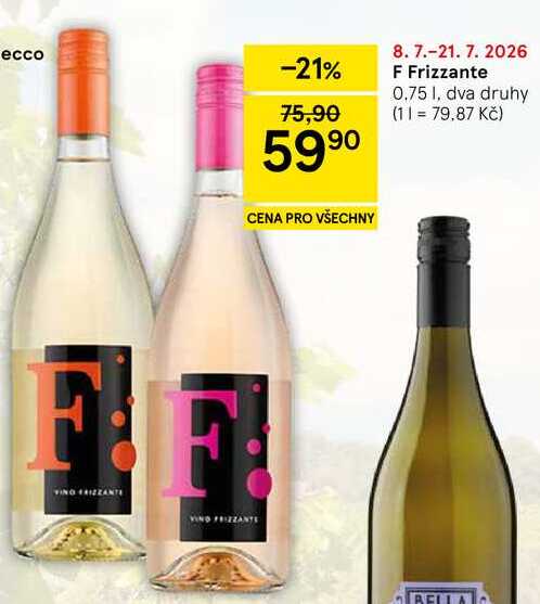 F Frizzante, 0.75 l, dva druhy