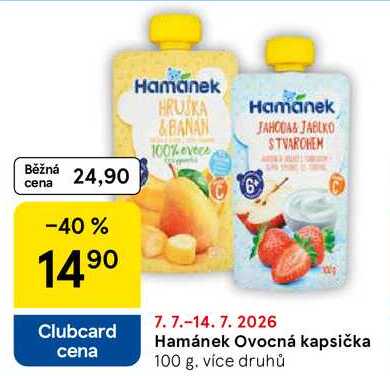 Hamánek Ovocná kapsička, 100 g