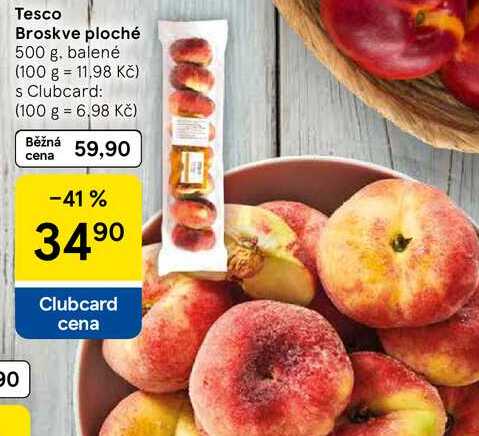 Tesco Broskve ploché, 500 g. balené  