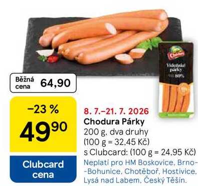 Chodura Párky, 200 g