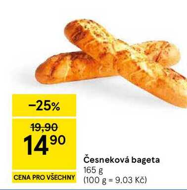 Česneková bageta, 165 g